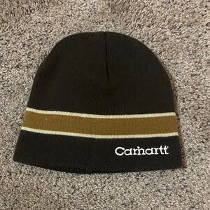 Carhartt Dark Brown and Tan Knit Beanie